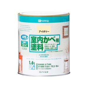 カンペハピオ 室内かべ用塗料 アイボリー 1.6L FCB810M-イメージ1