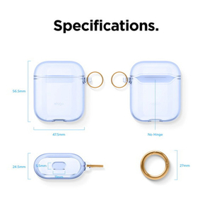 elago CLEAR CASE for AirPods/AirPods 2nd Charging/AirPods 2nd Wireless Aqua Blue EL_APACSTPCE_BL-イメージ9
