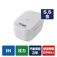 パナソニック 可変圧力IH炊飯ジャー(5．5合炊き) ホワイト SR-N310D-W