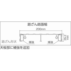 トラスコ中山 作業用踏台 アルミ製・高強度タイプ 1段 FC782HF-2621622-イメージ2