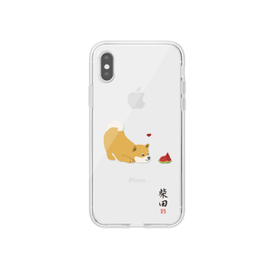 abbi FRIENDS iPhone XS Max用しばたさんクリアケース スイカ ABF14599I65-イメージ1
