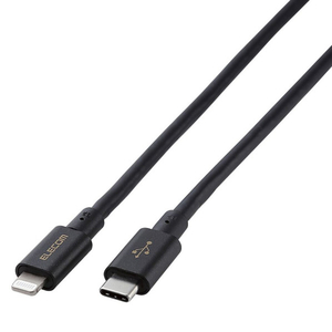 エレコム USB-C to Lightningケーブル(やわらか耐久) 2.0m オリジナル ブラック ED-CLYS20BK エレコム USB-C to Lightningケーブル(やわらか耐久) 2.0m オリジナル ブラック ED-CLYS20BK
