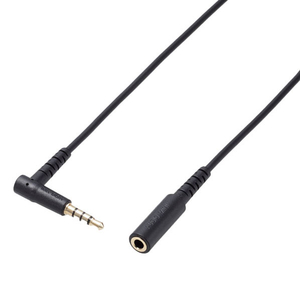 エレコム マイク対応ヘッドホン・イヤホン用延長コード(バンド付属) 1．0m ブラック AV-354P10BK-イメージ1