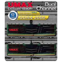 UMAX デスクトップ用メモリー(4GB×2) DUAL CHANEL 4GB X2 8GB DDR4 2666 PC4-21300 288PIN DIMM UM-DDR4D-2666-8GBHS