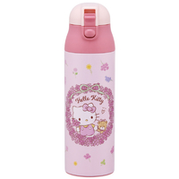 スケーター ワンプッシュステンマグボトル ハローキティ フラワーリース SDPC5KTﾌﾗﾜ-ﾘ-ｽ