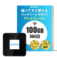 リーフラント TD20-100-B ecoco 給電型ポケットWiFi ブラック