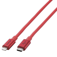 エレコム USB-C to Lightningケーブル(やわらか耐久) 2．0m オリジナル レッド EDCLYS20RD