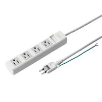 サンワサプライ 電源タップ（3P・4個口・2．5m） TAP-N3425MGN