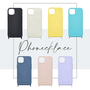 PHONECKLACE iPhone 15 Plus用ストラップホール付きシリコンケース ラベンダー PN25600I15PL-イメージ3