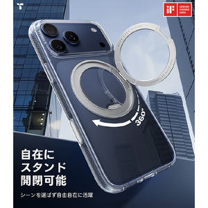 TORRAS iPhone17 Pro Max用 アクリル樹脂+TPUケース TORRAS OSTAND O3 FITNESS クリア X00FX2936-イメージ2