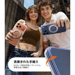 TORRAS iPhone17 Pro Max用 アクリル樹脂+TPUケース TORRAS OSTAND O3 FITNESS クリア X00FX2936-イメージ4