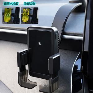 カシムラ 自動開閉式ワイヤレス充電ホルダー 冷却強化吸盤取付 FCK649D-KW64-イメージ2