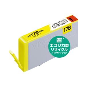 エコリカ リサイクルインクカートリッジ イエロー ECI-HP178Y-V-イメージ1