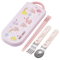 スケーター 抗菌食洗対応トリオセット ラビットガーデン TACC2AGﾗﾋﾞﾂﾄｶﾞ-ﾃﾞﾝ