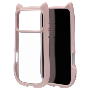 ラスタバナナ iPhone17 Pro用猫耳ケース TPU×PC ラベンダー 9176IP5BHPLA-イメージ1