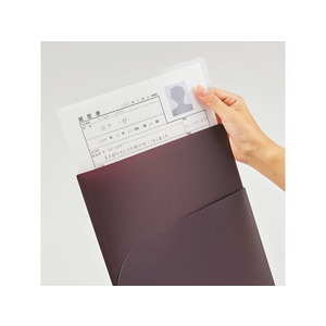 リヒトラブ SELFANA ソリッドホルダー A4 オープンポケットボルドーブラック FC037PJ-F7201-3-イメージ5