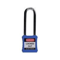 IFAM/ロックアウト用南京錠 スチール製シャックル ツル長 青 0 44756 FC295VC-3860961