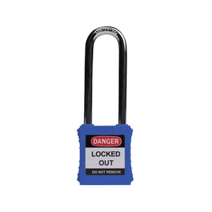 IFAM/ロックアウト用南京錠 スチール製シャックル ツル長 青 0 44756 FC295VC-3860961-イメージ1