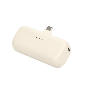 MOTTERU ダイレクトモバイルバッテリー 5000mAh Type-C アーモンドミルク MOT-MB5002-AM-イメージ1
