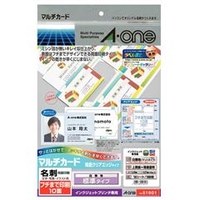 エーワン A4判 マルチカード 両面クリアエッジタイプ 白無地 10面10シート入り 51601