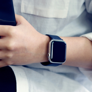 EGARDEN Apple Watch 42/41/40/38mm用バンド GENUINE LEATHER STRAP ネイビー EGD20601AW-イメージ3
