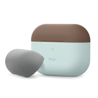 elago AirPods Pro用シリコンケース DUO CASE ミント EL_APPCSSCUB_MT