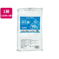 Forestway 詰替用ゴミ袋薄手タイプ 乳白 90L 100枚×4袋 FC801NT-FRW208727