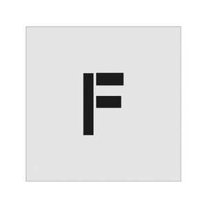 アイマーク ステンシル F 文字サイズ100×65mm FC735JE-8186090-イメージ1