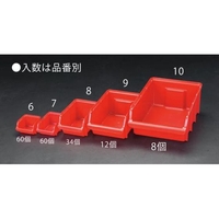 エスコ パーツトレー 重ね置型 赤 60個 103×115×74mm FCY0756-EA661CJ-6