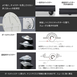 ナカムラ ～55V型対応 WALL TVスタンド A2 ロータイプ EQUALS・WALLシリーズ サテンホワイト WLTVL4111-イメージ5