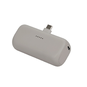 MOTTERU ダイレクトモバイルバッテリー 5000mAh Type-C ラテグレージュ MOT-MB5002-GY-イメージ1