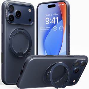 TORRAS iPhone17 Pro Max用 複合素材PC+TPUケース TORRAS OSTAND O3 FITNESS ミドナイトブルー X00FX2940-イメージ1