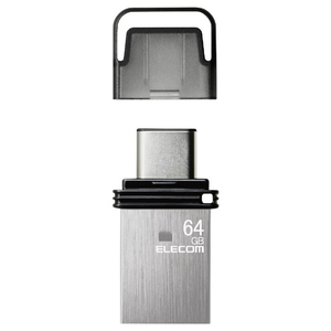 エレコム キャップ式USB Type-Cメモリ(64GB) シルバー MF-CAU32064GSV エレコム キャップ式USB Type-Cメモリ(64GB) シルバー MF-CAU32064GSV
