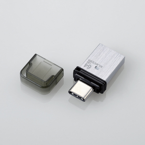 エレコム キャップ式USB Type-Cメモリ(64GB) シルバー MF-CAU32064GSV-イメージ7