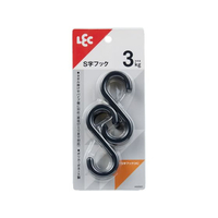レック S字フック 小 ブラック 6個入 FCF518N-H00501