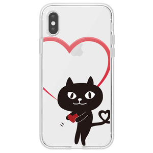 abbi FRIENDS iPhone XS Max用ネコマンジュウクリアケース ラブ ABF14603I65-イメージ1