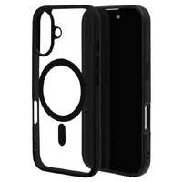 ラスタバナナ iPhone 16用RHINOX ハイブリッドケース TPU×アクリル MAGSAFE対応 ブラック×クリア 8119IP461HAMBK