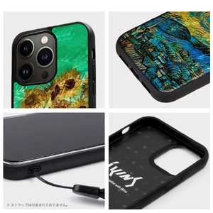 ikins iPhone 14 Plus用天然貝ケース 名画シリーズ ひまわり I23603I14M-イメージ5