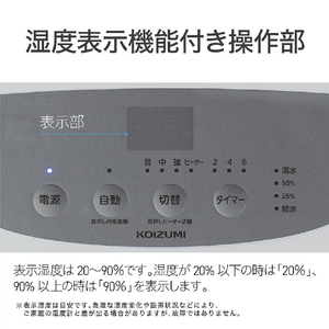 コイズミ 気化式加湿器 KHM5552W-イメージ5