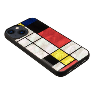 ikins iPhone 14 Plus用天然貝ケース Mondrian I23604I14M-イメージ2