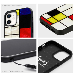 ikins iPhone 14 Plus用天然貝ケース Mondrian I23604I14M-イメージ6