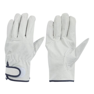 東和コーポレーション 豚表革手袋 クレストマジックテープ付 L FC132EN-8571740-イメージ1