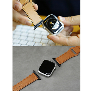 EGARDEN Apple Watch 42/41/40/38mm用バンド GENUINE LEATHER STRAP ブラウン EGD20604AW-イメージ19