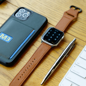 EGARDEN Apple Watch 42/41/40/38mm用バンド GENUINE LEATHER STRAP ブラウン EGD20604AW-イメージ3
