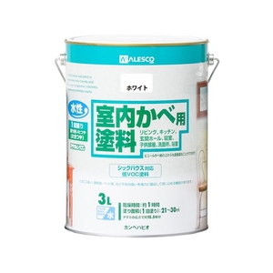 カンペハピオ 室内かべ用塗料 ホワイト 3L FCB816M-イメージ1