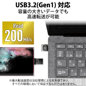 エレコム キャップ式USB Type-Cメモリ(128GB) ブラック MF-CAU32128GBK-イメージ3