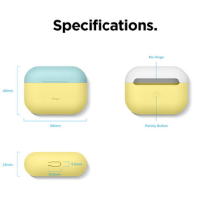 elago AirPods Pro用シリコンケース DUO CASE クリーミーイエロー EL_APPCSSCUB_YL-イメージ8