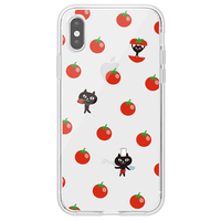 abbi FRIENDS iPhone XS Max用ネコマンジュウクリアケース トマト ABF14604I65