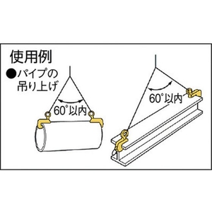スーパーツール 横吊クランプ(ロックハンドル式・先割型) FC802HB-3683745-イメージ2