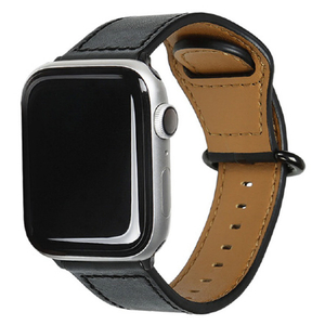 EGARDEN Apple Watch 42/41/40/38mm用バンド GENUINE LEATHER STRAP ブラック EGD20605AW-イメージ1